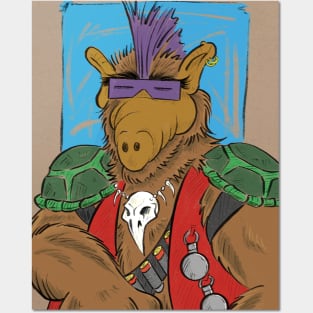 Alf x TMNT crossover parody Posters and Art
